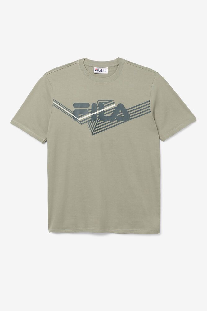 Fila Trist Grey T-Shirt Mens - NZ 48365-WVMH